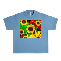 Pebble Blue juneteenth sunflowers Urban Heavy Tee - CowGirlArtShop