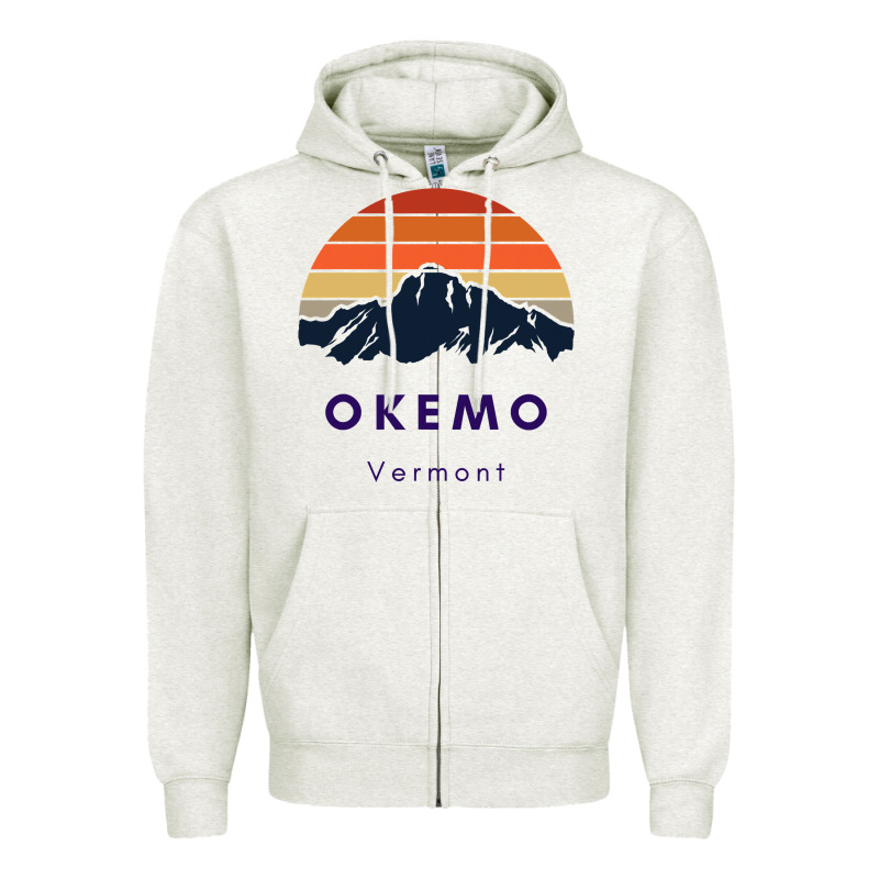 Okemo Vermont Skiing Snowboarding Hikers Gifts For Vt Travel Zipper Hoodie by InspiraDesign | Teevron