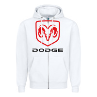 White ram trucks Zipper Hoodie - InspiraDesign
