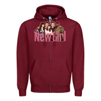 Burgundy new girl tv series Zipper Hoodie - InspiraDesign