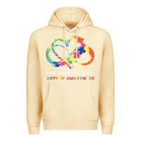 Pina Colada Love Needs No Words Heart Puzzle Autism Premium Hoodie - CowhideDigitalArt