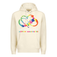 Sandshell Love Needs No Words Heart Puzzle Autism Premium Hoodie - CowhideDigitalArt