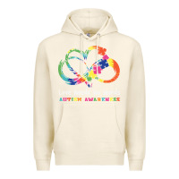 Tofu Love Needs No Words Heart Puzzle Autism Premium Hoodie - CowhideDigitalArt