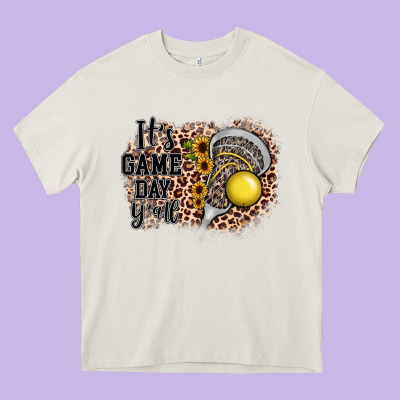 It's Game Day Y'all Lacrosse Heavy Core Tee Designed By Jahusdesignshop