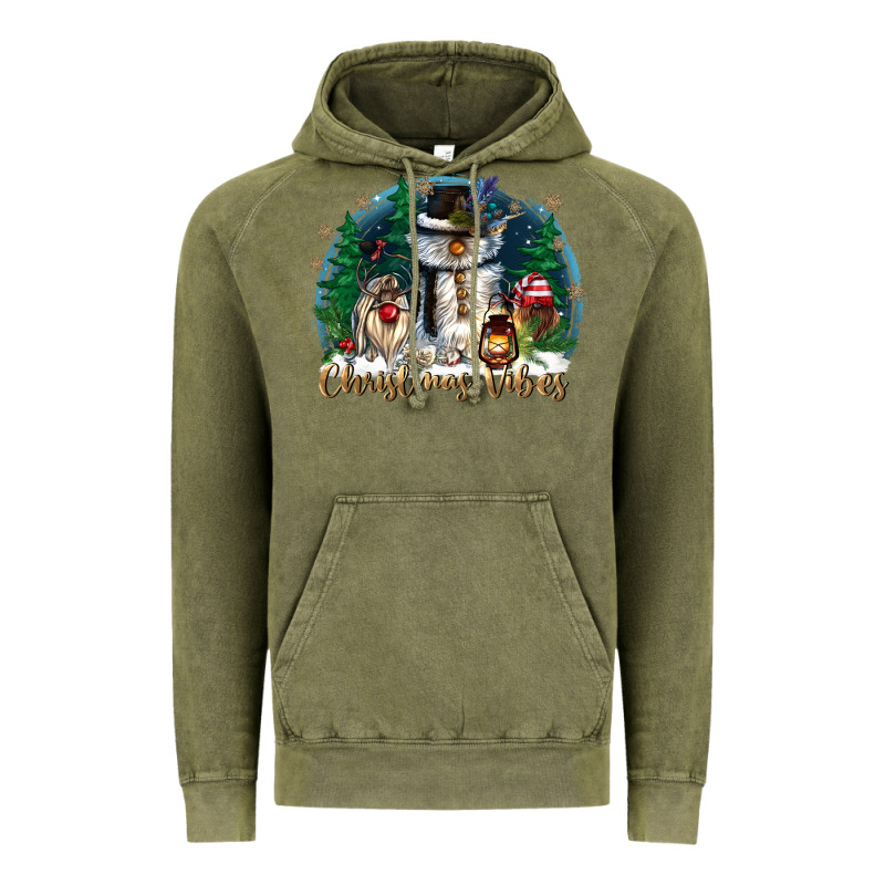 Christmas Vibes Vintage Hoodie by CowGirlArtShop | Teevron