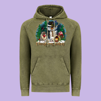 Christmas Vibes Vintage Hoodie Designed By Cowgirlartshop