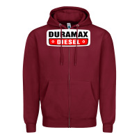 Burgundy duramax diesel Zipper Hoodie - InspiraDesign
