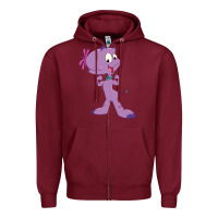Burgundy Widget the World Watcher gift Zipper Hoodie - trangStudio