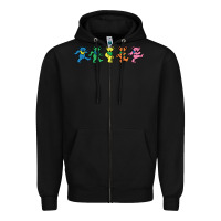 Black Jerrys Designer Bears Zipper Hoodie - InspiraDesign