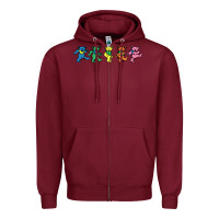 Burgundy Jerrys Designer Bears Zipper Hoodie - InspiraDesign