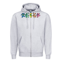 Heather Grey Jerrys Designer Bears Zipper Hoodie - InspiraDesign