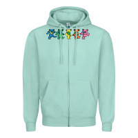 Seafoam Jerrys Designer Bears Zipper Hoodie - InspiraDesign