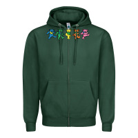Sports Green Jerrys Designer Bears Zipper Hoodie - InspiraDesign
