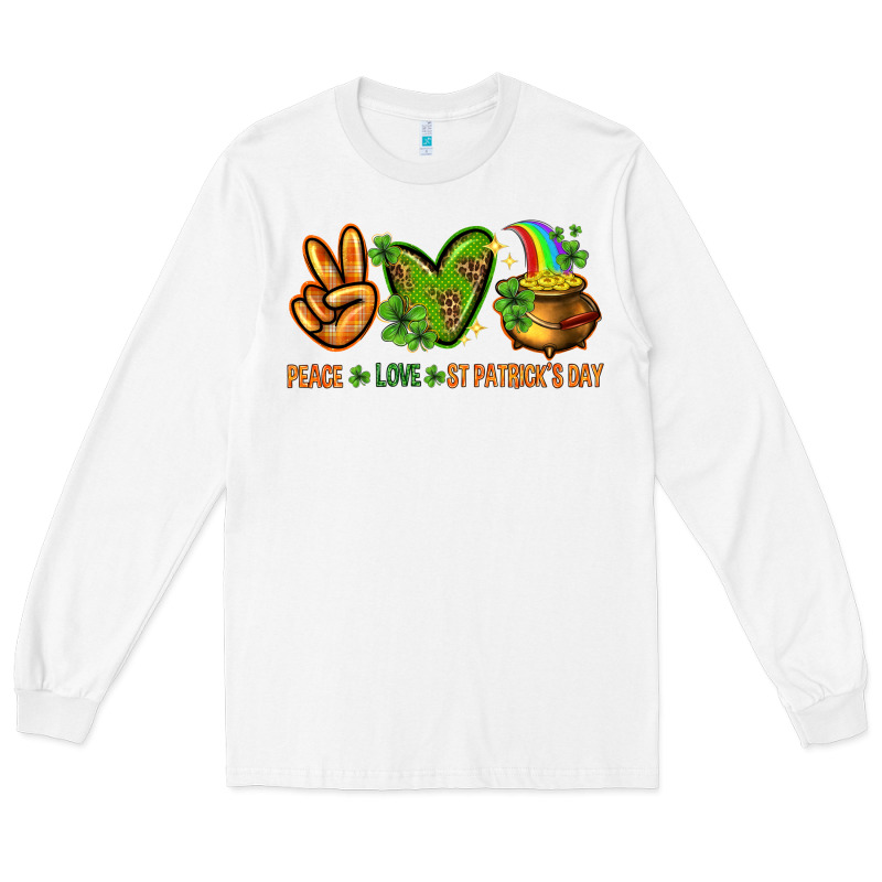 Peace Love St. Patrick's Day Long Sleeve Tee by HowdyJamesFarm | Teevron