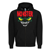 Black monster Zipper Hoodie - InspiraDesign