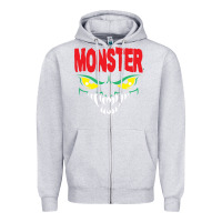 Heather Grey monster Zipper Hoodie - InspiraDesign
