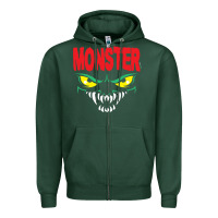Sports Green monster Zipper Hoodie - InspiraDesign