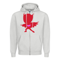 Dove Grey owlette illustration Zipper Hoodie - InspiraDesign