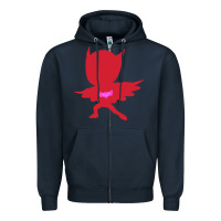 Owlette Illustration Zipper Hoodie | Teevron