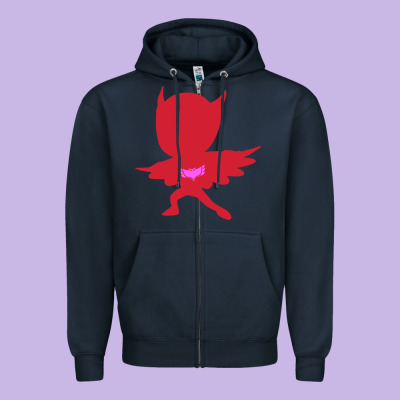 Owlette Illustration Zipper Hoodie Designed By Inspiradesign