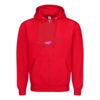 Red owlette illustration Zipper Hoodie - InspiraDesign