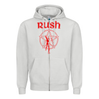 Dove Grey vintage starman Zipper Hoodie - InspiraDesign