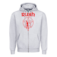 Heather Grey vintage starman Zipper Hoodie - InspiraDesign