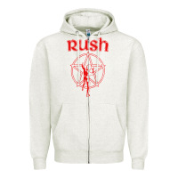 Oatmeal Heather vintage starman Zipper Hoodie - InspiraDesign