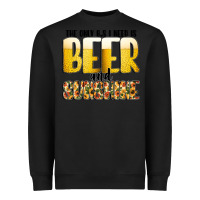 Black The Only c B s I NeedIs Beer And Sunshine Heavyweight Sweatshirt - CowhideDigitalArt