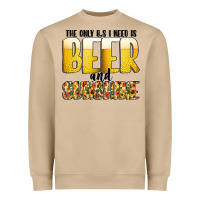 Mushroom The Only c B s I NeedIs Beer And Sunshine Heavyweight Sweatshirt - CowhideDigitalArt