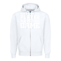 White Don't Hate The Player Hate The Game Zipper Hoodie - InspiraDesign