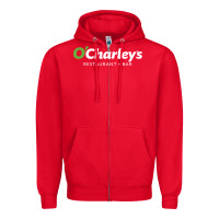 Red O'Charley's Resto and Bar Zipper Hoodie - InspiraDesign