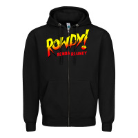 Black Ronda Rousey Merch Rowdy Ronda Rousey Shirt Zipper Hoodie - InspiraDesign