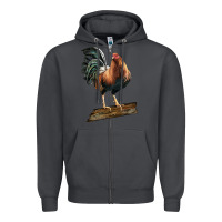Smoke american game rooster standing Zipper Hoodie - LillyAllenDesigns