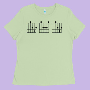 Guitar Chord Dad Ladies Tee Designed By Bettercallsaul