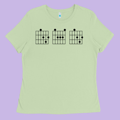 Guitar Chord Dad Ladies Tee Designed By Bettercallsaul
