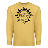 Antique Gold Authentic Church Of The Toad Of Light Psychedlic Frog Licking (Distres Premium Sweatshirt - DesignPulse