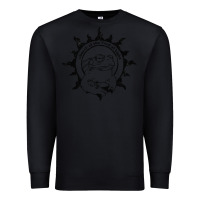 Black Authentic Church Of The Toad Of Light Psychedlic Frog Licking (Distres Premium Sweatshirt - DesignPulse