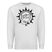 Oatmeal Heather Authentic Church Of The Toad Of Light Psychedlic Frog Licking (Distres Premium Sweatshirt - DesignPulse