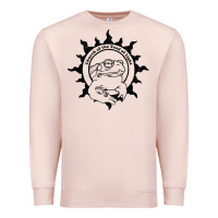 Pale Pink Authentic Church Of The Toad Of Light Psychedlic Frog Licking (Distres Premium Sweatshirt - DesignPulse