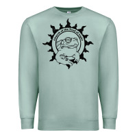 Seafoam Authentic Church Of The Toad Of Light Psychedlic Frog Licking (Distres Premium Sweatshirt - DesignPulse