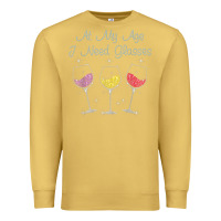 Antique Gold At My Age I need Glasses Premium Sweatshirt - DesignPulse