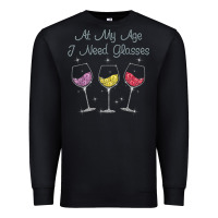 Black At My Age I need Glasses Premium Sweatshirt - DesignPulse
