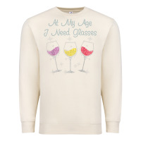 Sandshell At My Age I need Glasses Premium Sweatshirt - DesignPulse