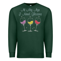 Sports Green At My Age I need Glasses Premium Sweatshirt - DesignPulse