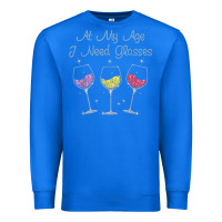 True Royal At My Age I need Glasses Premium Sweatshirt - DesignPulse