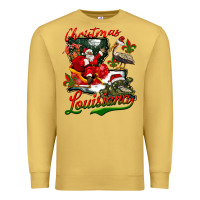 Antique Gold louisiana christmas with  afro santa Premium Sweatshirt - BarkalooDesign
