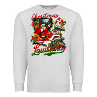 Dove Grey louisiana christmas with  afro santa Premium Sweatshirt - BarkalooDesign