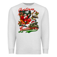 Oatmeal Heather louisiana christmas with  afro santa Premium Sweatshirt - BarkalooDesign