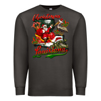 Smoke louisiana christmas with  afro santa Premium Sweatshirt - BarkalooDesign